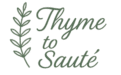 A logo that has a sprig of thyme